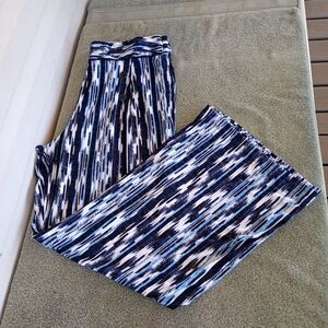 Robert Louis  Pants XL Wide Leg Elastic Waist  Pockets Stretch